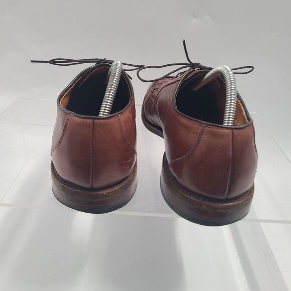 Allen Edmonds Hersey Mens 10 D Oxfords Chili Weave Leather Split Toe Derby Shoes - Picture 4 of 9